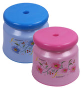 Kuber Industries Premium Plastic Stool - Strong Support Stool for Bathroom/Kids Potty Training/Multipurpose (Blue & Pink)- Pack of 2 (F_26_KUBMART016945)